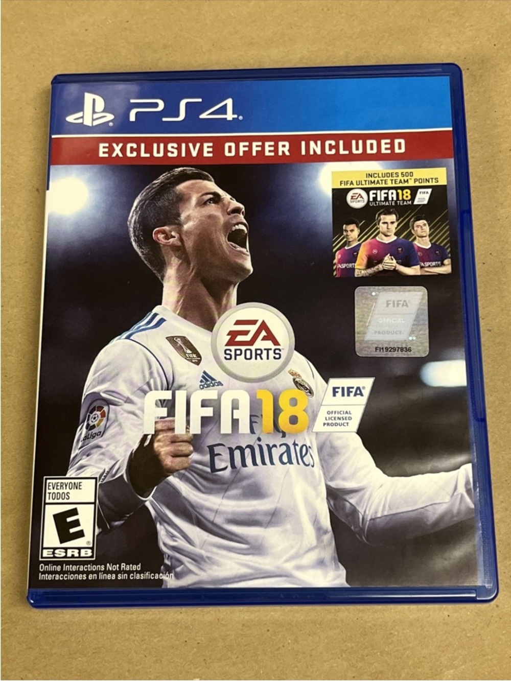 PS4 FIFA 18 EA Sports Game - White/Blue Cover